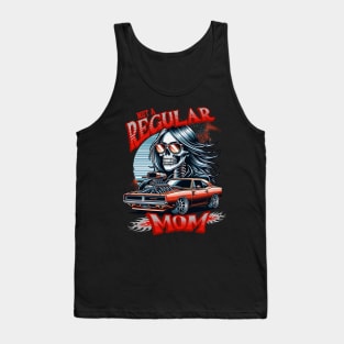 Not A Regular Mom Skeleton Sunglasses Racing Race Car Street Car Supercharger Mothers Day Mama Mother Mommy Tank Top